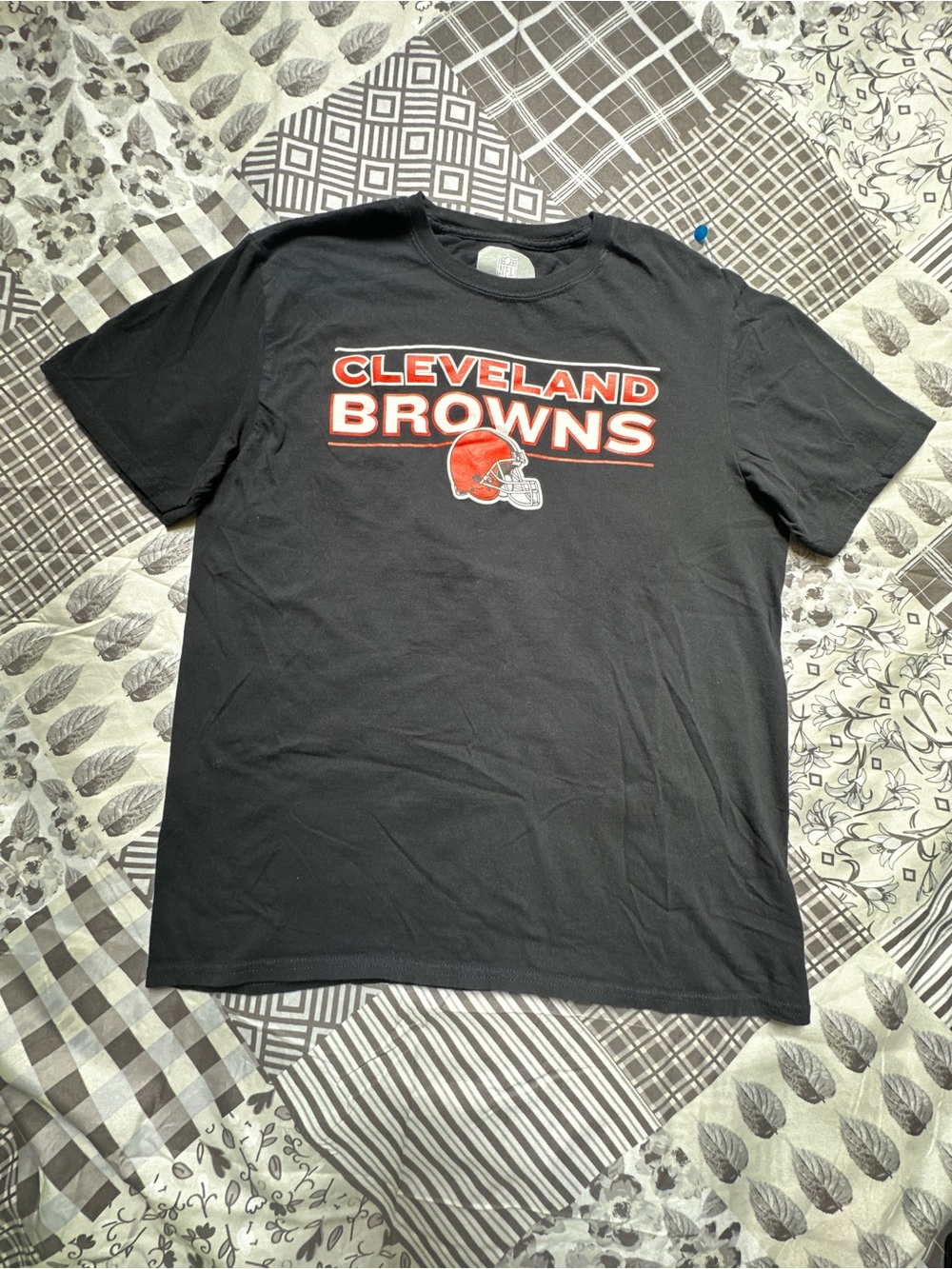 NFL Black T‑Shirt with Red and White Team Striping
